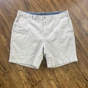 Nautica Tan Flat Front Shorts Casual Style